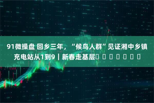 91微操盘 回乡三年，“候鸟人群”见证湘中乡镇充电站从1到9｜新春走基层​​​​​​​