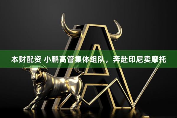 本财配资 小鹏高管集体组队，奔赴印尼卖摩托